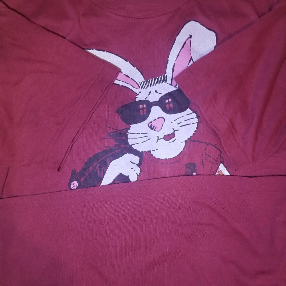 Vintage 1987 "Still cool after all these years" Funny Bunny Tee Size Large - Picture 4 of 6